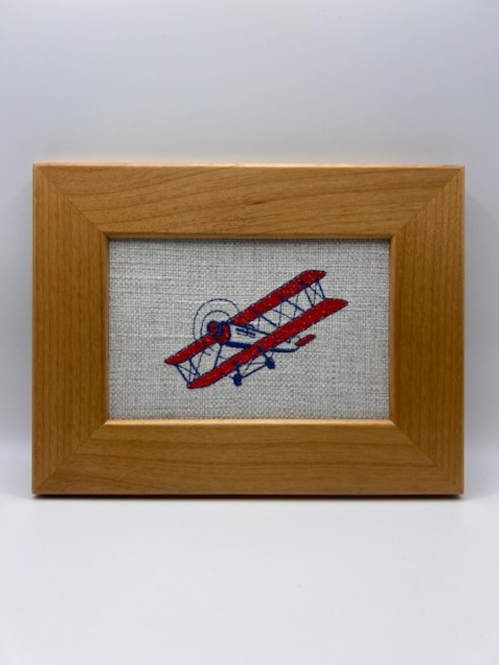 Homemade Airplane Framed 4X6 Embroidery Art